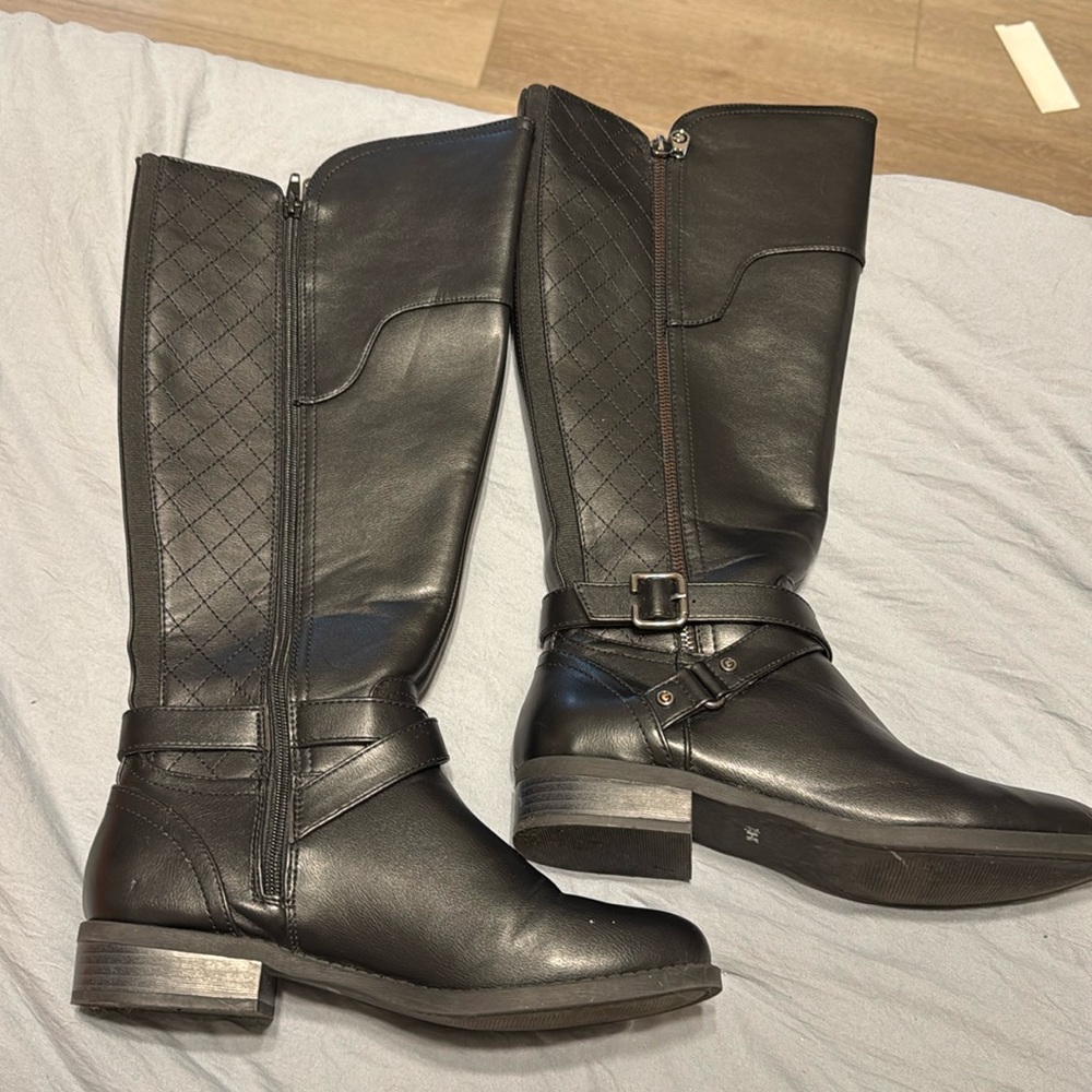 G by Guess Haydin Faux Leather Riding Boots Women's (Wide Calf)